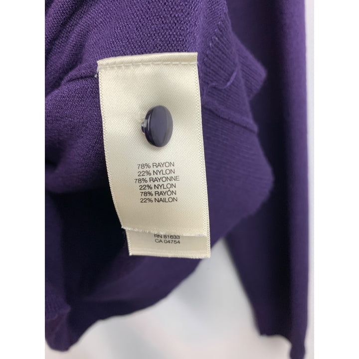 Kenneth Cole Womens Purple Button-Front Cardigan Sweater S