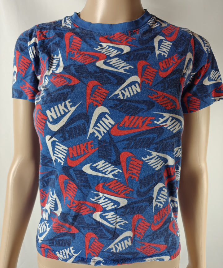 Womens Nike T Shirt Blue Red White Size M