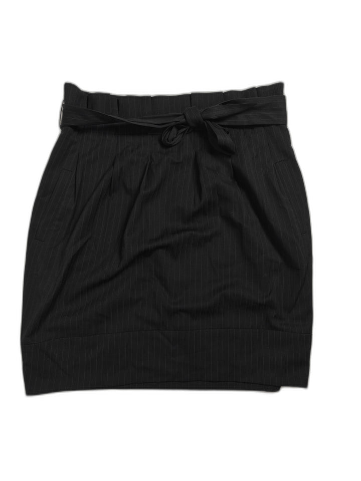 Women BCBG Max Azria Pencil Skirt Black Pinstripe Size 10