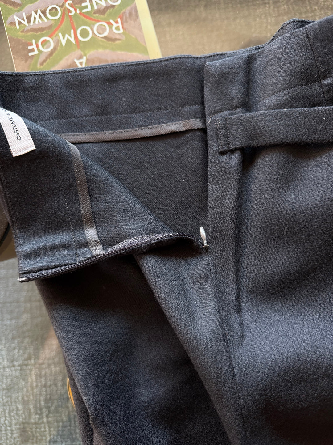 Costume National Gray 100% Wool Belted Trousers Size 40