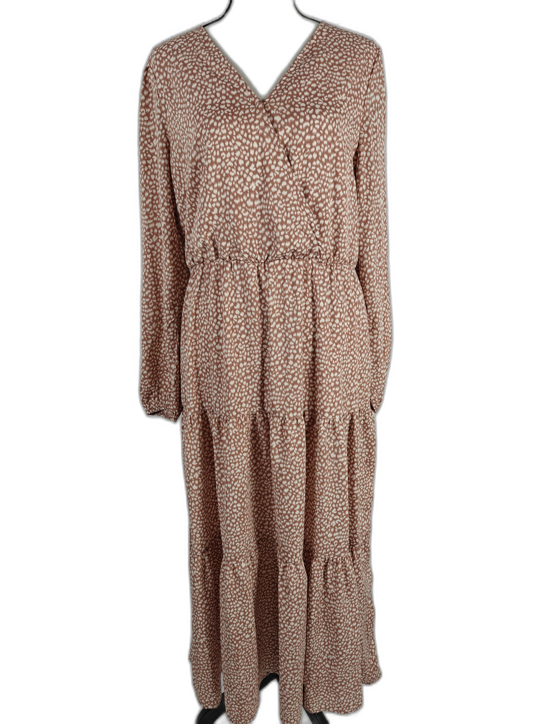 Women PrettyGarden Maxi Dress Brown White Size M
