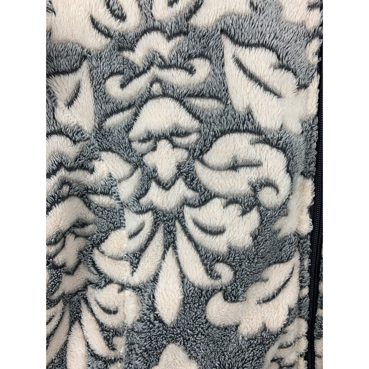 Jason Maxwell Womens Fleece Jacket PL Cozy Floral Pattern Polyester