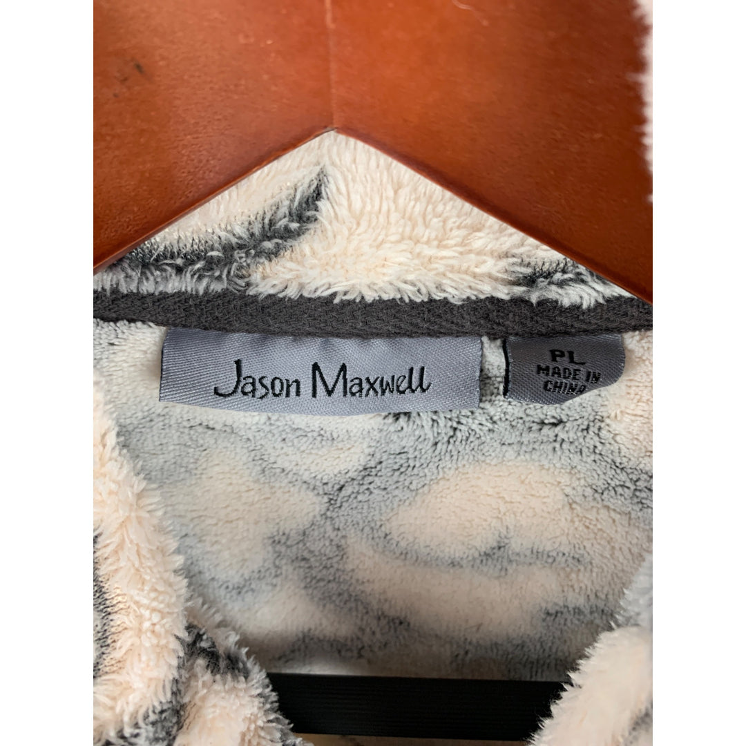 Jason Maxwell Womens Fleece Jacket PL Cozy Floral Pattern Polyester