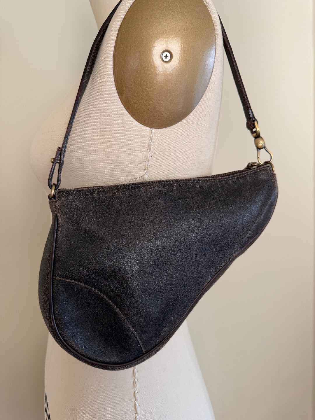 Christian Dior by John Galliano 2001 Vintage Leather Saddle Pochette Shoulder Bag