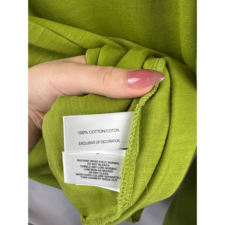 Men’s Cutter & Buck Large Green Long Sleeve V-Neck Shirt