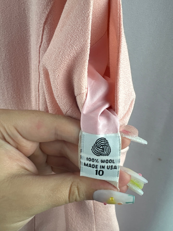 Women’s Bebe Size 10 Peachy Pink Pencil Dress & Blazer Set