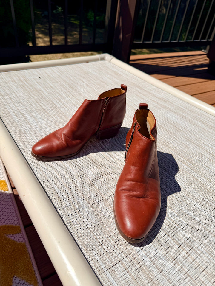 J.Crew Size 8.5 Sawyer Brown Leather Women&