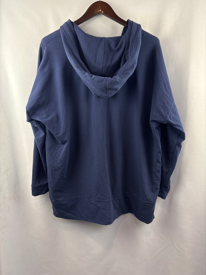 Women’s Joan Rivers XL Navy Blue V-Neck Hoodie