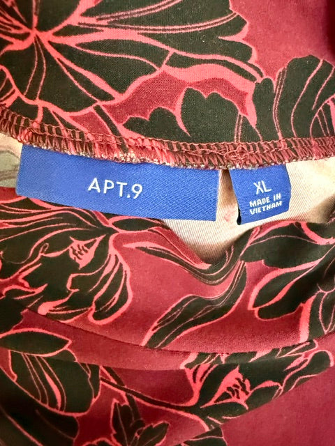 Apt. 9 Floral Mock Neck Sleeveless Dress SzXL