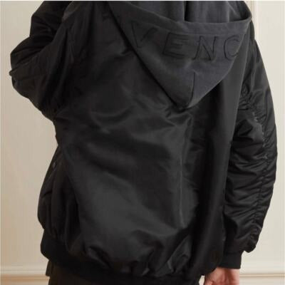 Givenchy Oversized hooded jersey/shell bomber Size 34/36 Fits US size 6