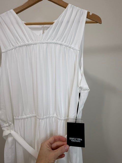 Simply Vera Vera Wang Tiered Maxi Dress White NWT SzXL