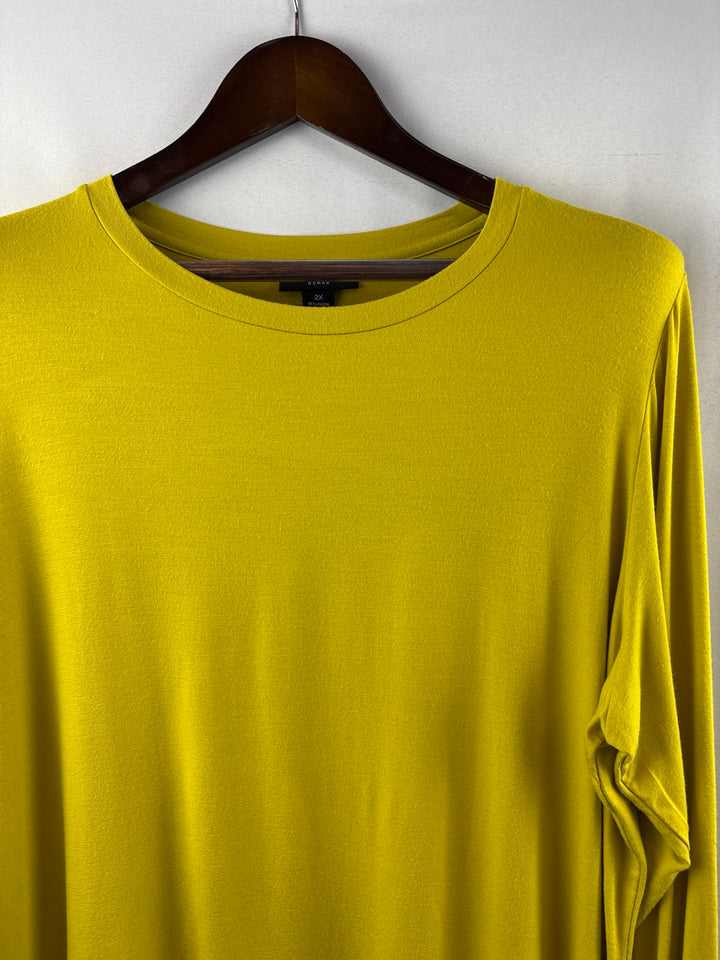Women’s Alfani Size 2X Mustard Yellow Long Sleeve Shirt