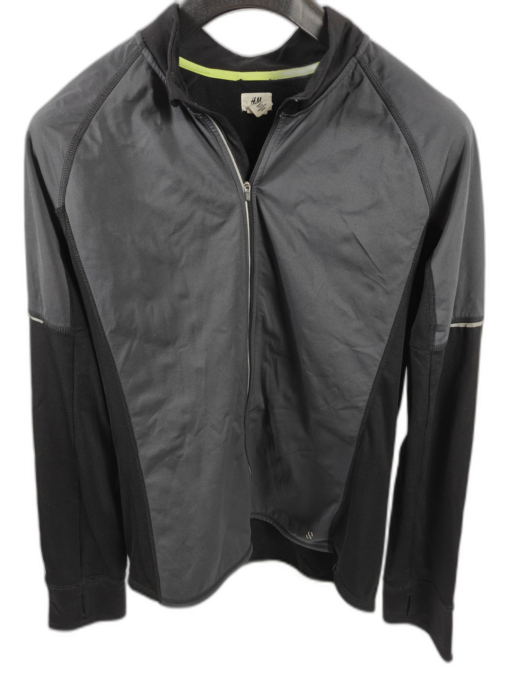 Men’s H&amp;M Sport Running Jacket Black Gray XL
