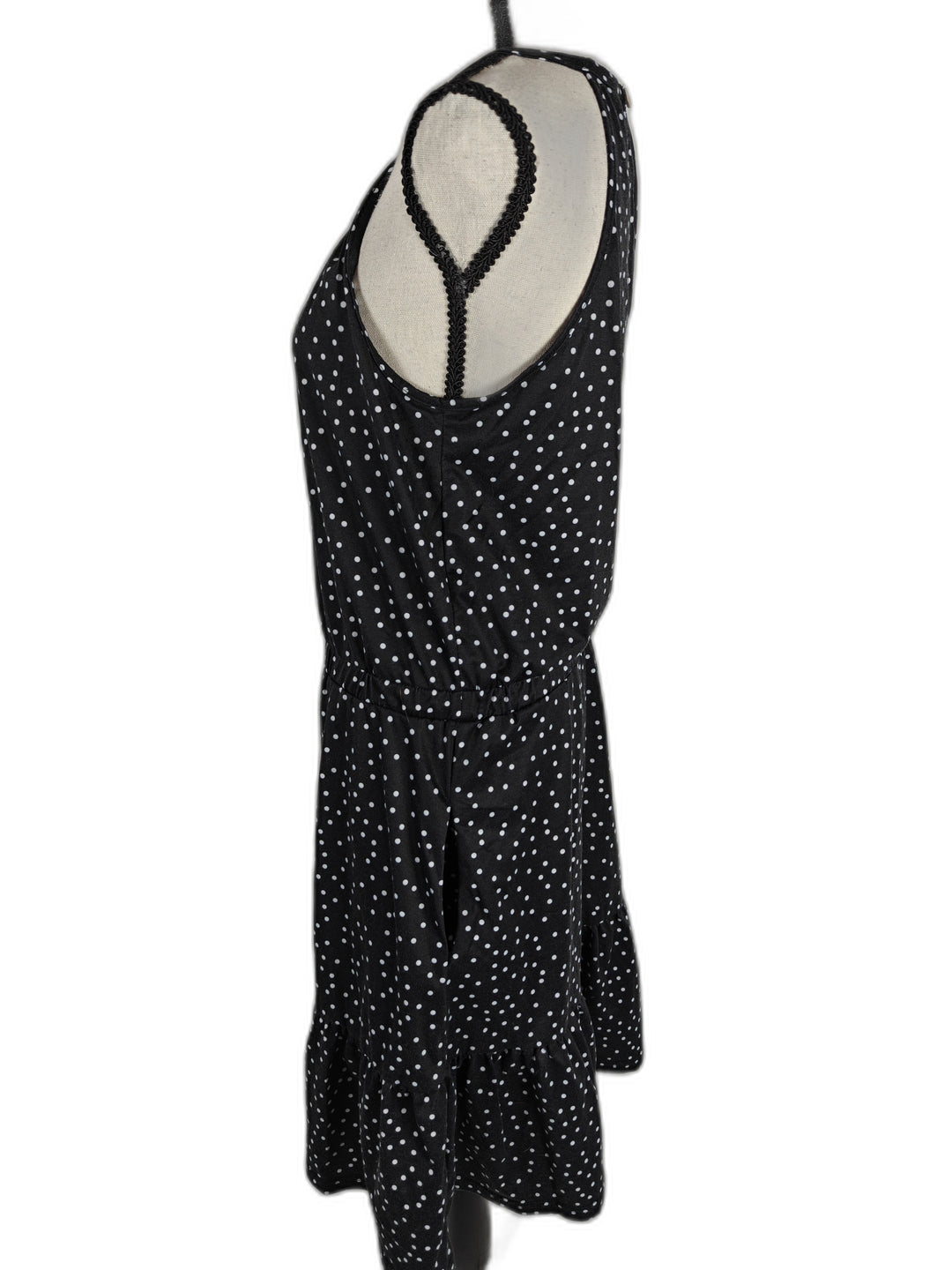 Women Unbranded Halter Dress Black White Polka Dot Size M