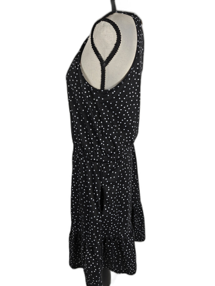 Women Unbranded Halter Dress Black White Polka Dot Size M
