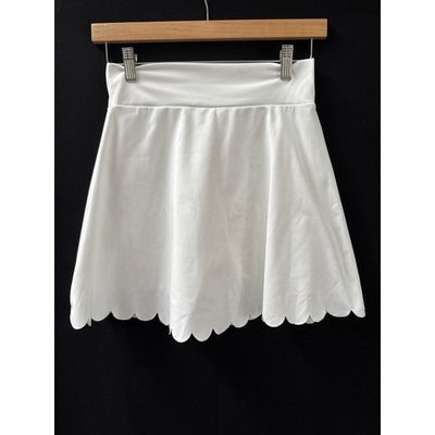 J.Crew Scalloped Hem White Skirt XS