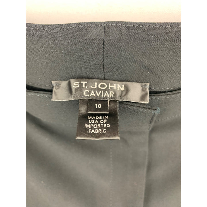 St. John Caviar Womens Black Pants Size 10