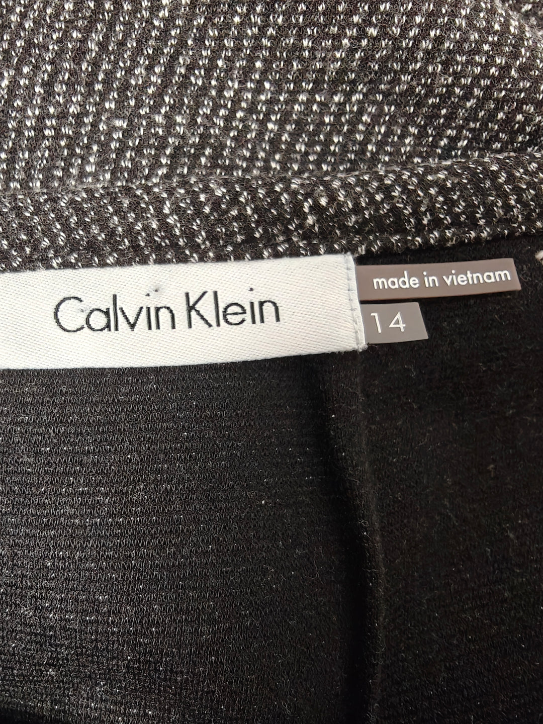 Womens Calvin Klein Pencil Skirt Black Gray Size 14