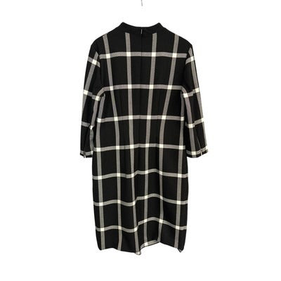 Women’s BOSS by HUGO BOSS Size 10 Black & White Plaid Knit Dress