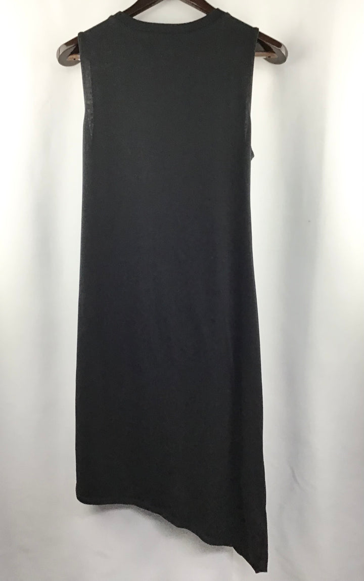 Women’s Trouve Black Dress Sleeveless Asymmetrical Twist Front Jersey Size Large