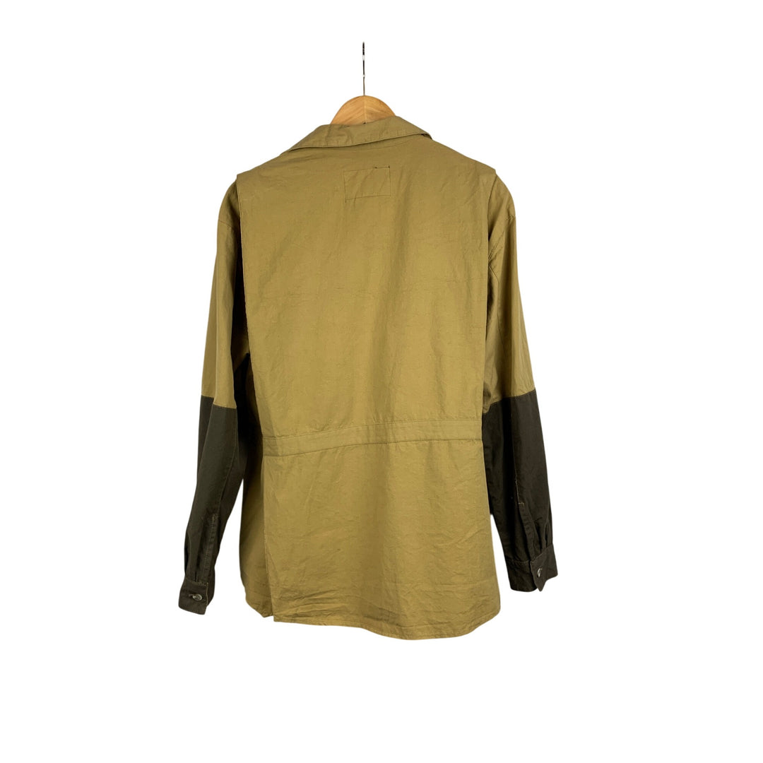 Orvis Mens Khaki & Olive Shooting Jacket L 100% Cotton