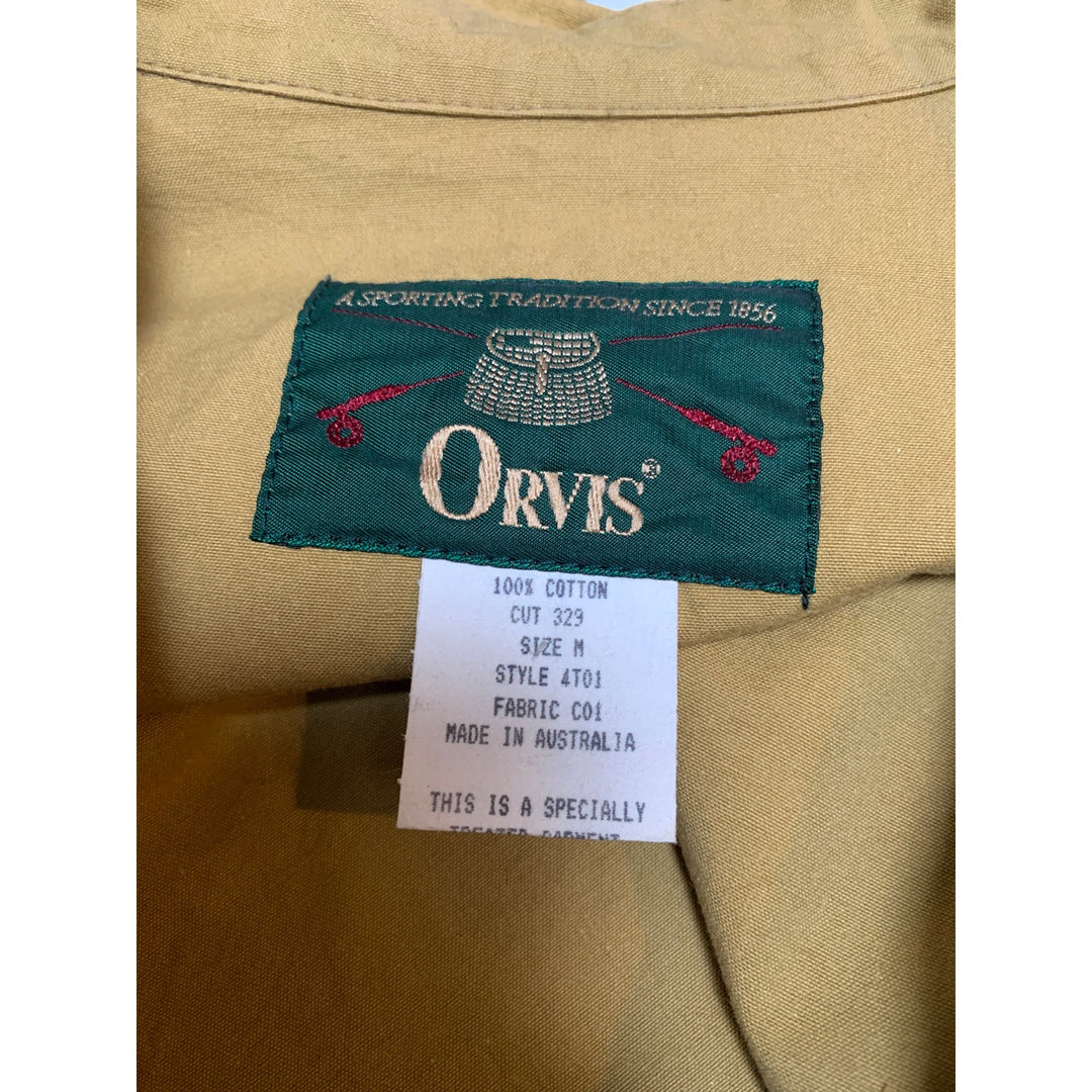 Orvis Mens Khaki & Olive Shooting Jacket L 100% Cotton