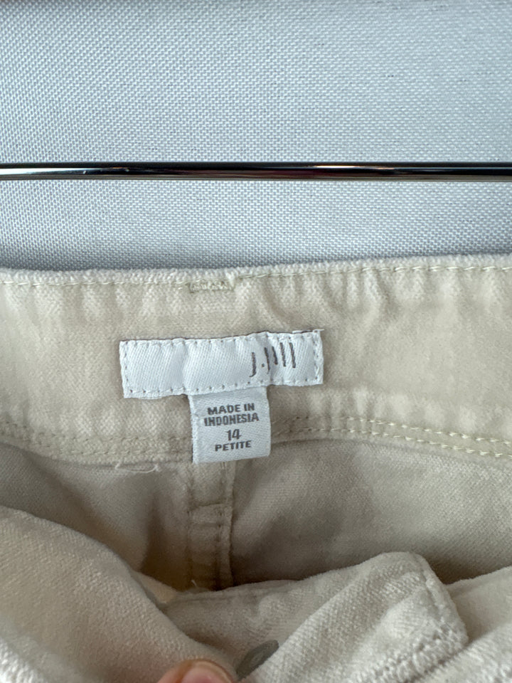 Women’s J.Jill Size 14 Khaki Corduroy Straight Leg Pants