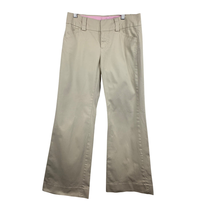 Gap Curvy Ankle Stretch Flare Pants Size 4 Beige