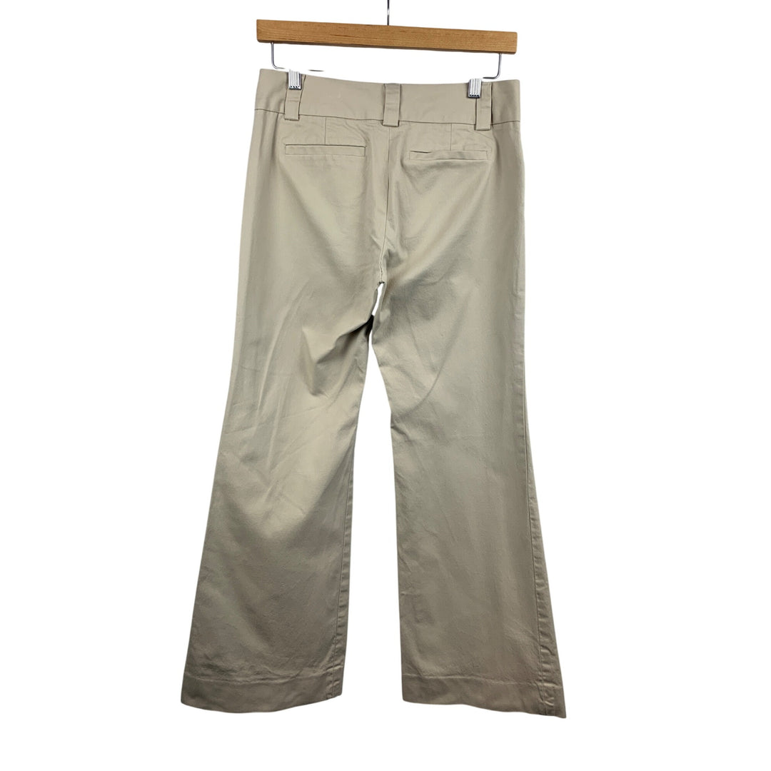 Gap Curvy Ankle Stretch Flare Pants Size 4 Beige