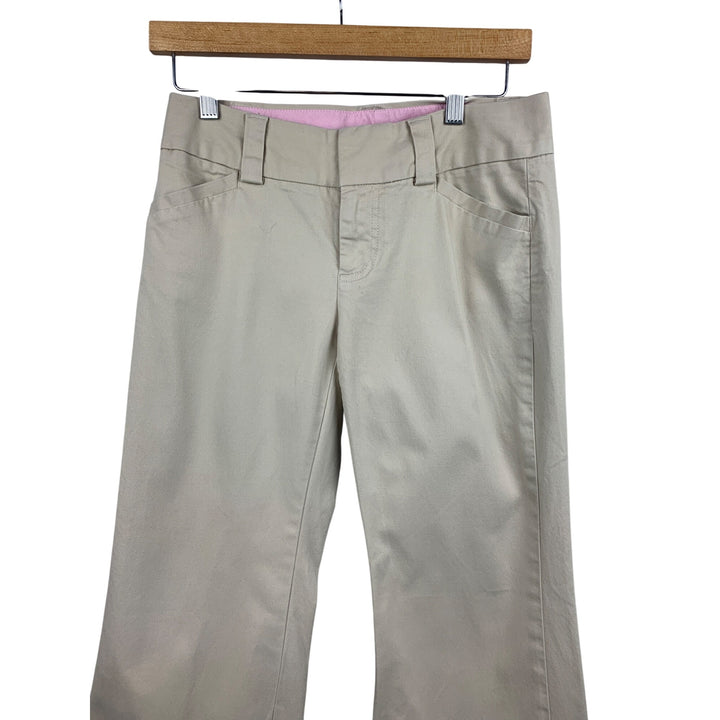 Gap Curvy Ankle Stretch Flare Pants Size 4 Beige