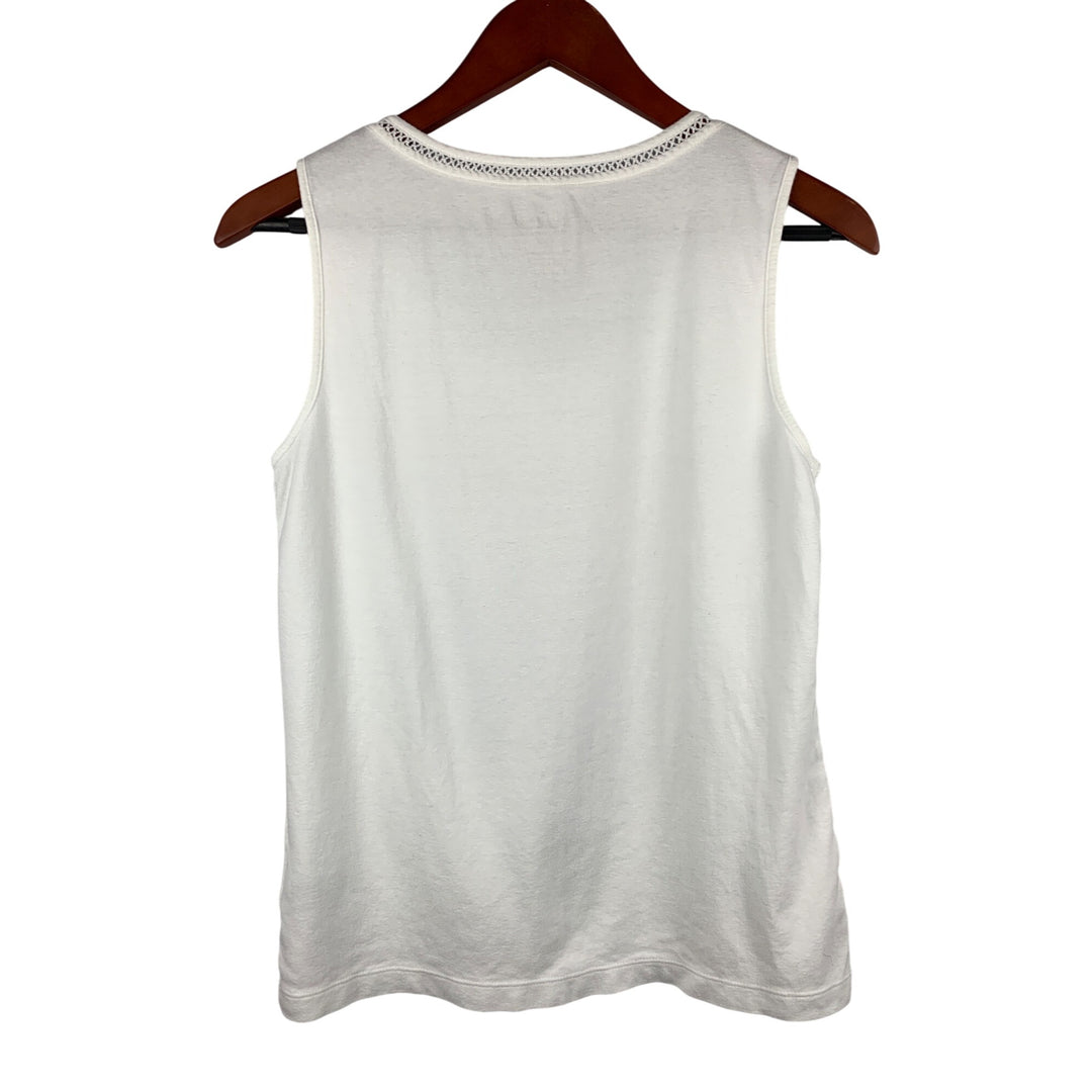 White Stag Womens Crochet Trim Tank Top S / CH White