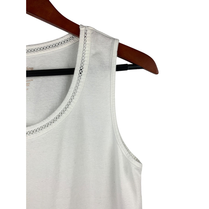 White Stag Womens Crochet Trim Tank Top S / CH White