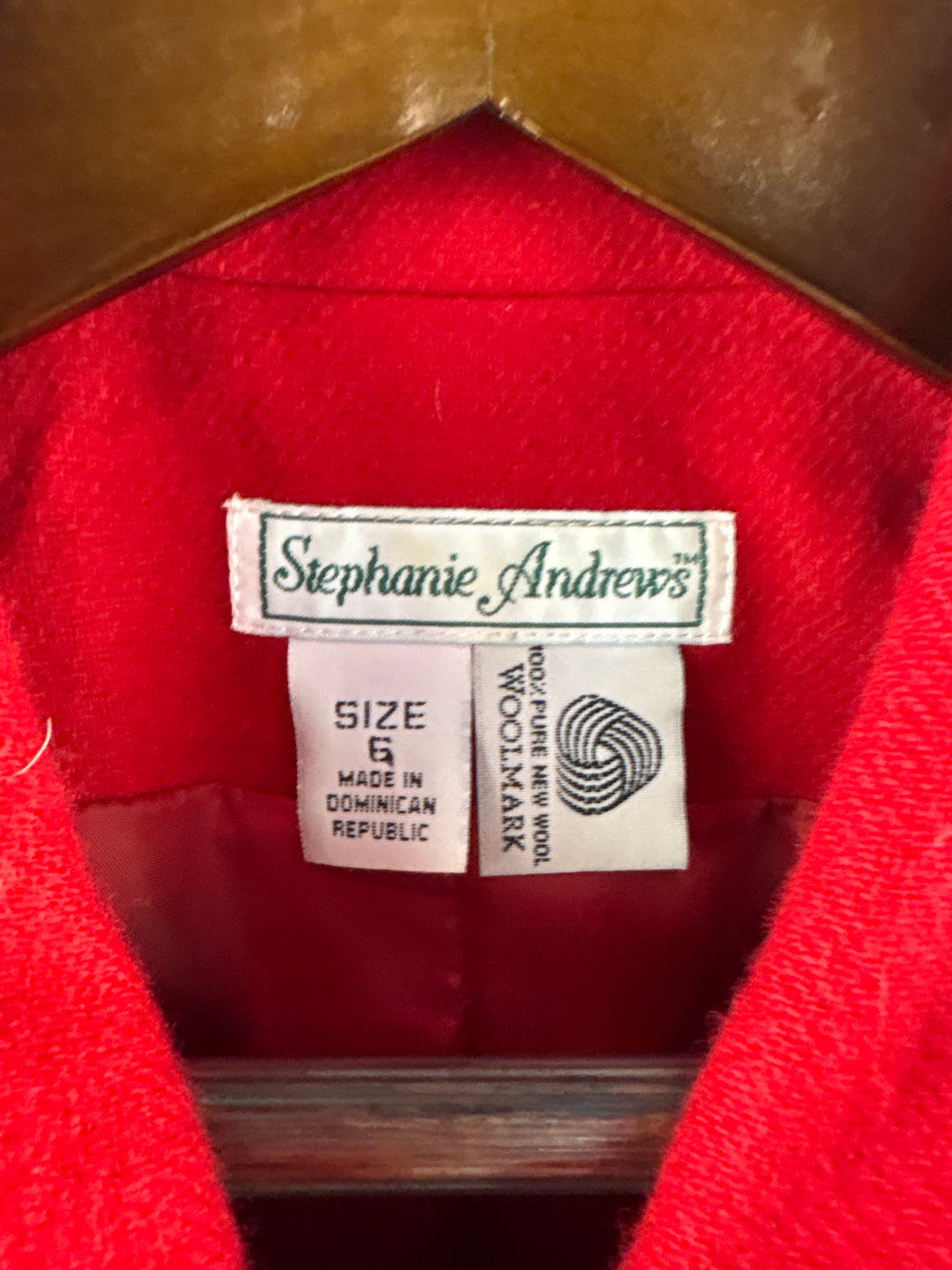 Women’s Stephanie Andrews Size 6 Bright Red Zip Blazer