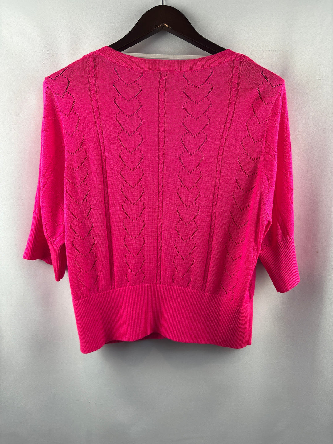 Women’s Torrid Size 2 Bright Neon Pink Short Sleeve Cardigan