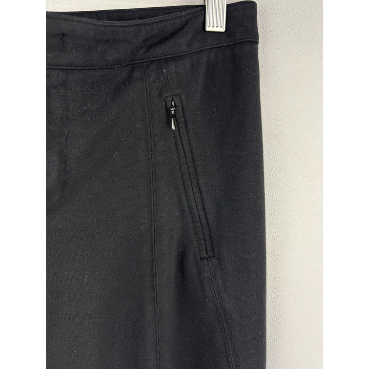 Vince Womens Black Slim Fit Trousers Size 6 Made In China Stretch Fabric Zipper Pockets