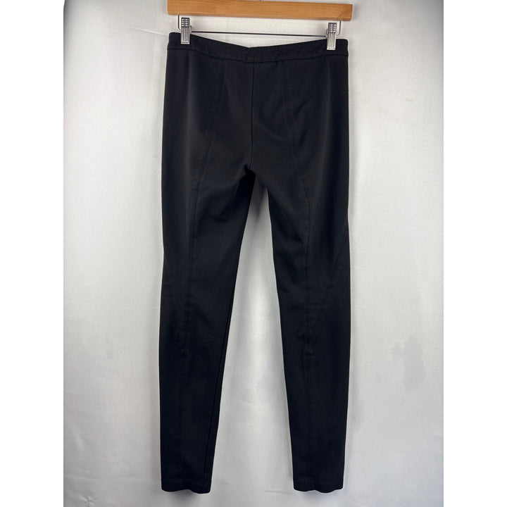Vince Womens Black Slim Fit Trousers Size 6 Made In China Stretch Fabric Zipper Pockets