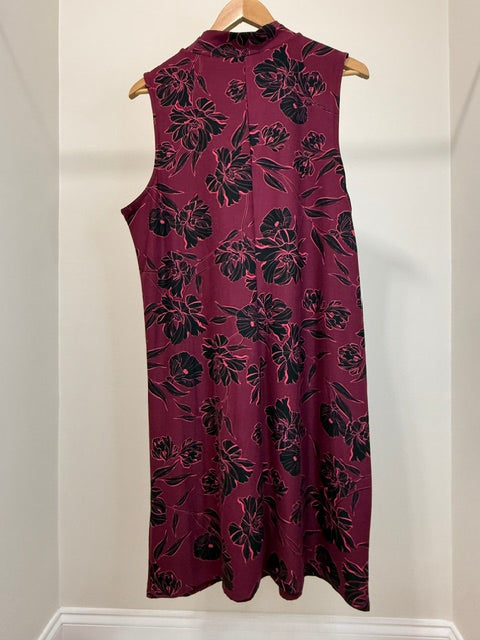 Apt. 9 Floral Mock Neck Sleeveless Dress SzXL