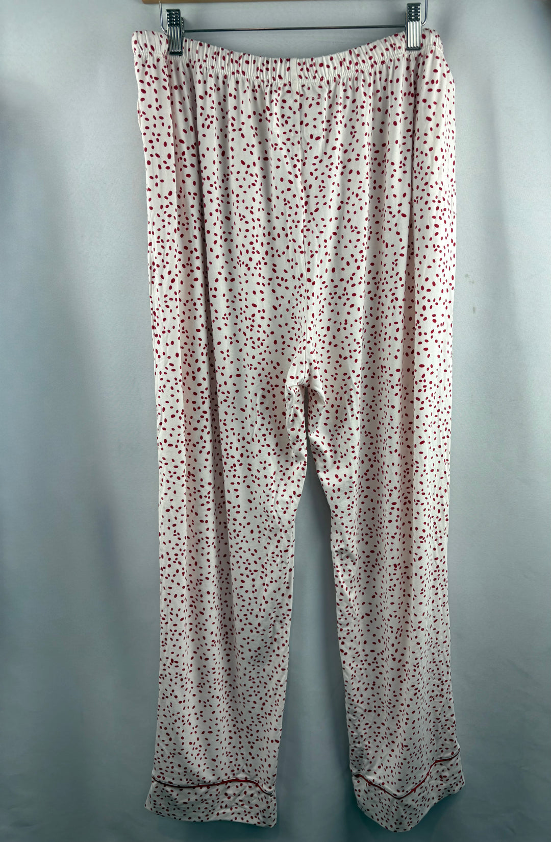 Women’s The Cat’s Pajamas Size 1X White w/ Red Dots PJ Set