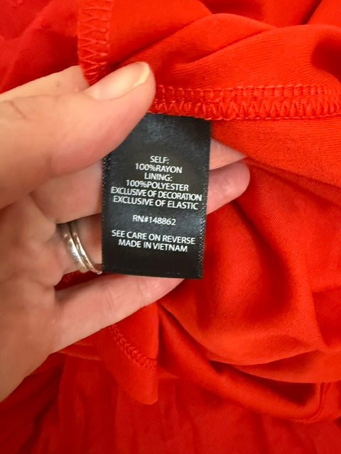 Torrid Ladder Trimmed Red Swiss Dot Maxi Dress Sz1X(14–16) NWT