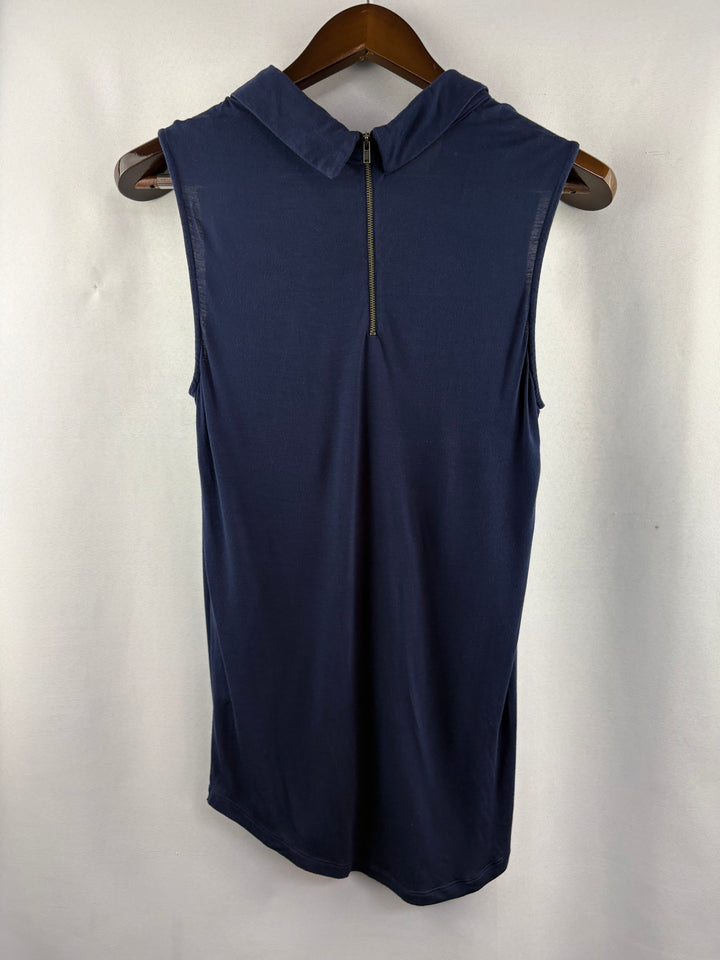 Women’s Halogen Medium Navy Blue Sleeveless Blouse