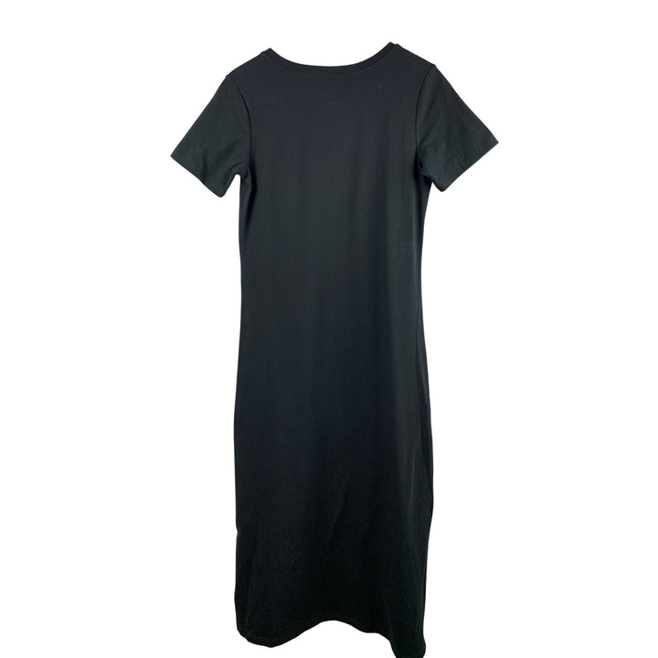D&Co. Essentials Black V-Neck Short Sleeve Maxi Dress XXSP