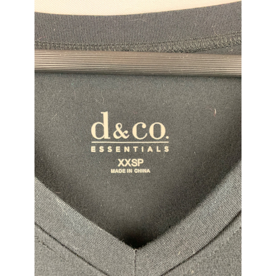 D&Co. Essentials Black V-Neck Short Sleeve Maxi Dress XXSP