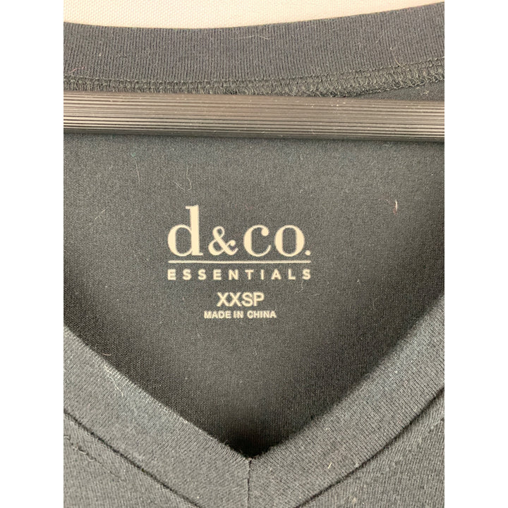 D&Co. Essentials Black V-Neck Short Sleeve Maxi Dress XXSP