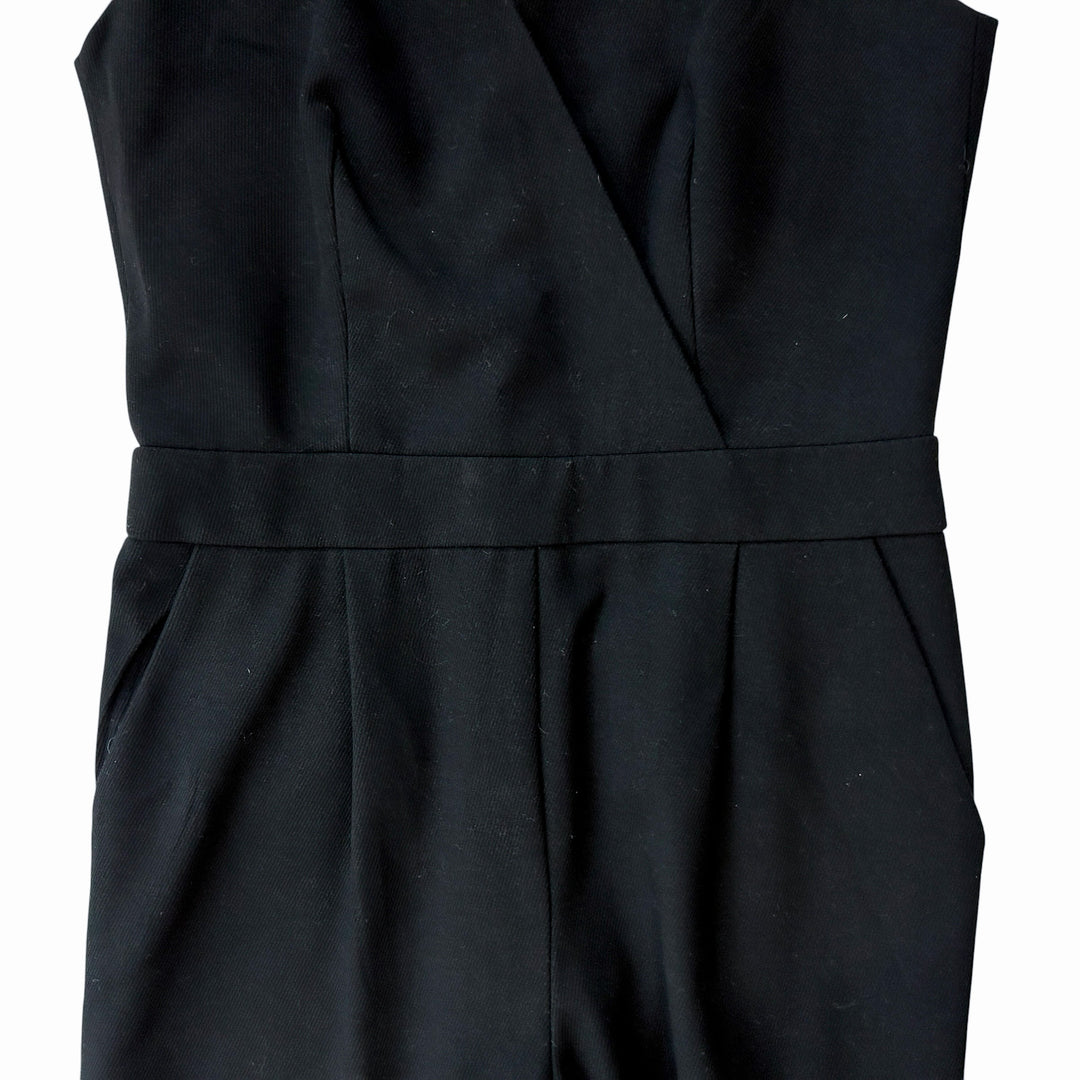 Trina Turk Women's Jumpsuit Size 6 Black "Lindsay" Pleated Minimalist Chic Capsule Wardrobe