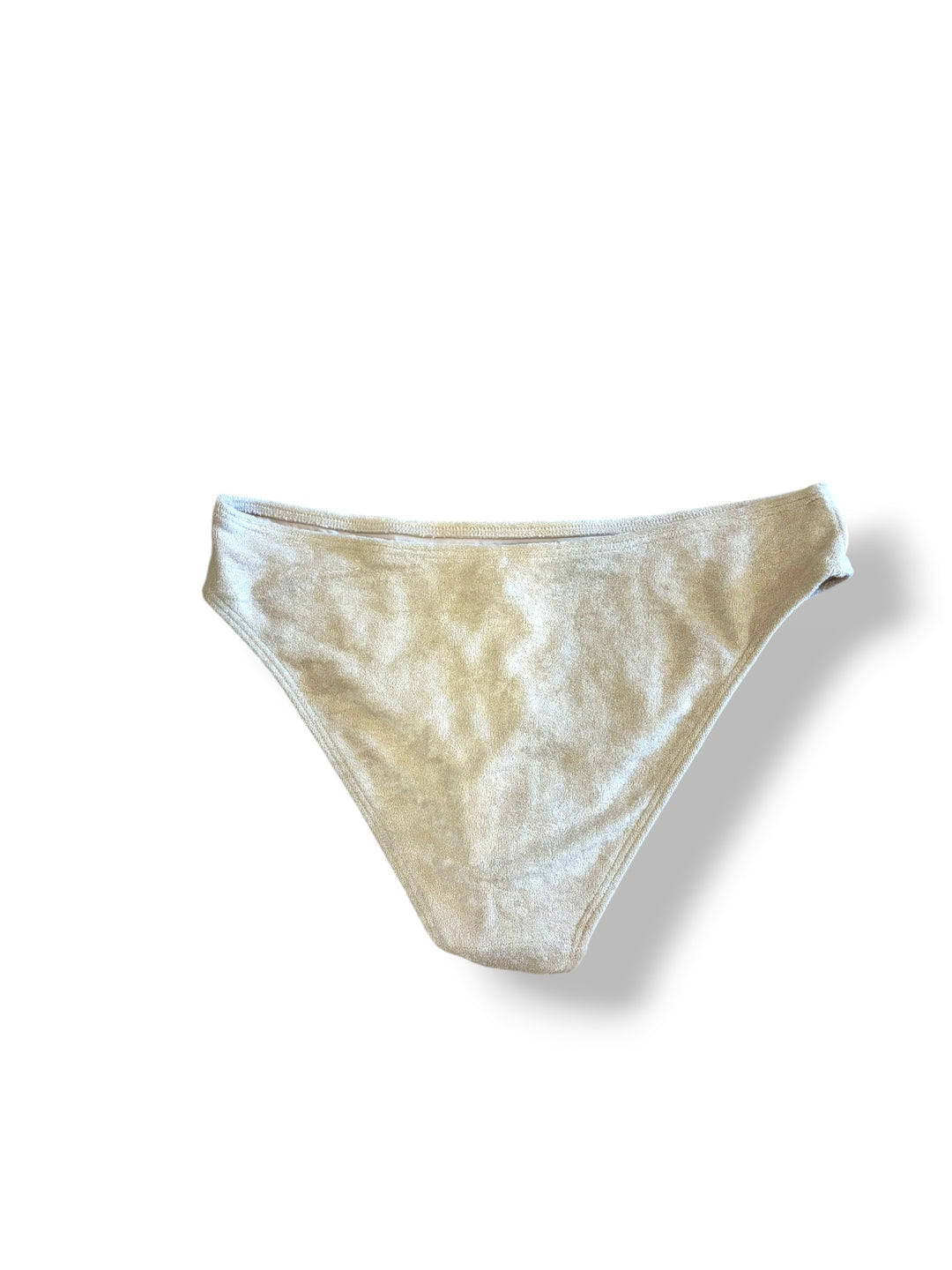 Wolf &amp; Whistle Beige Fuzzy Textured Bikini Bottom Size 10 NWT Coastal Beach