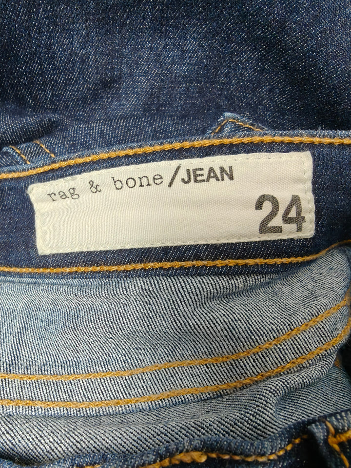 Womens Rag &amp; Bone Skinny Jeans Dark Wash Size 24
