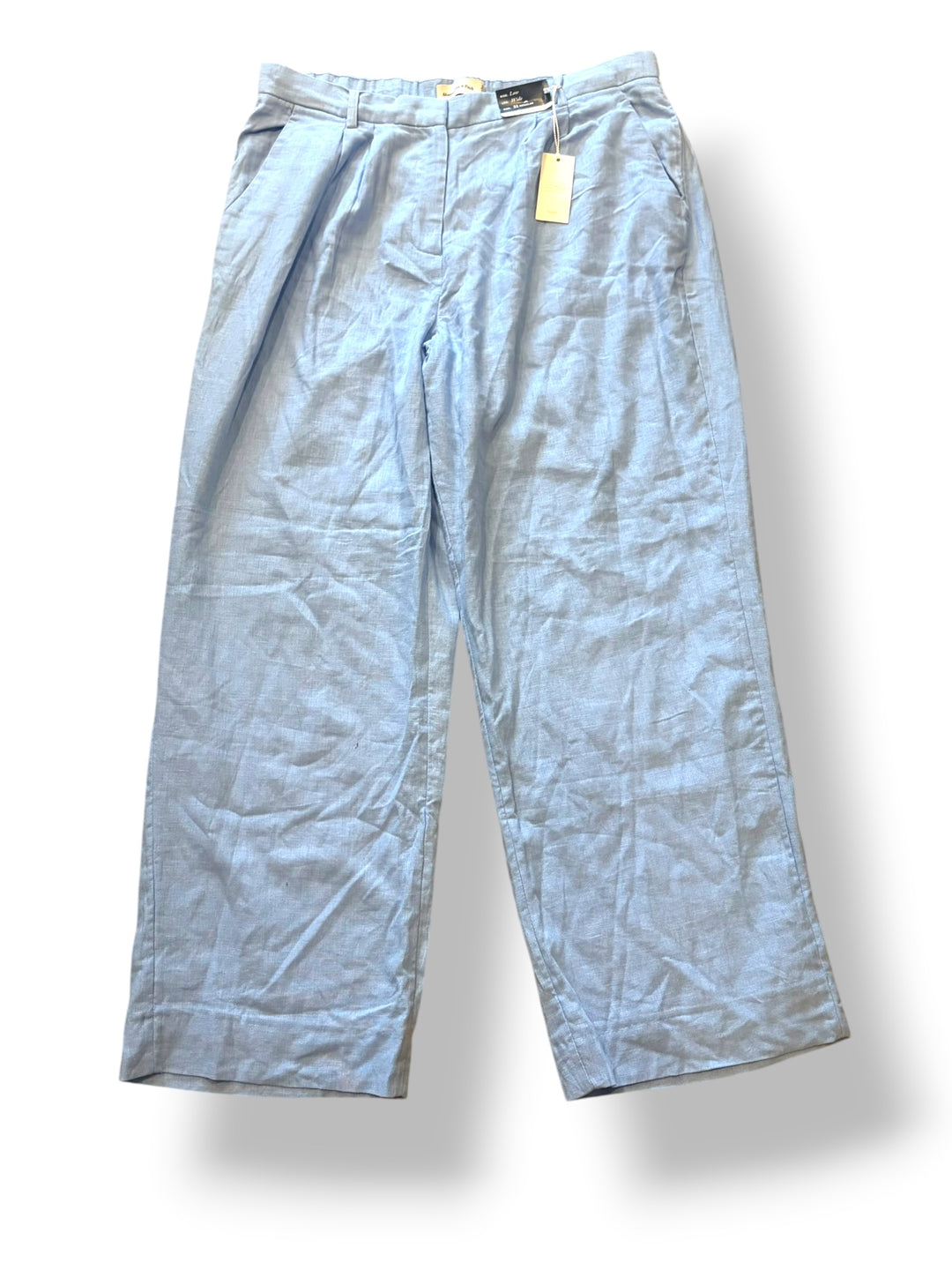 Abercrombie &amp; Fitch Curve Love Low Rise Wide Leg Pants Size 31 NWT Light Blue
