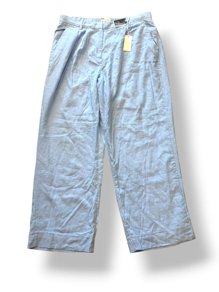 Abercrombie &amp; Fitch Curve Love Low Rise Wide Leg Pants Size 31 NWT Light Blue