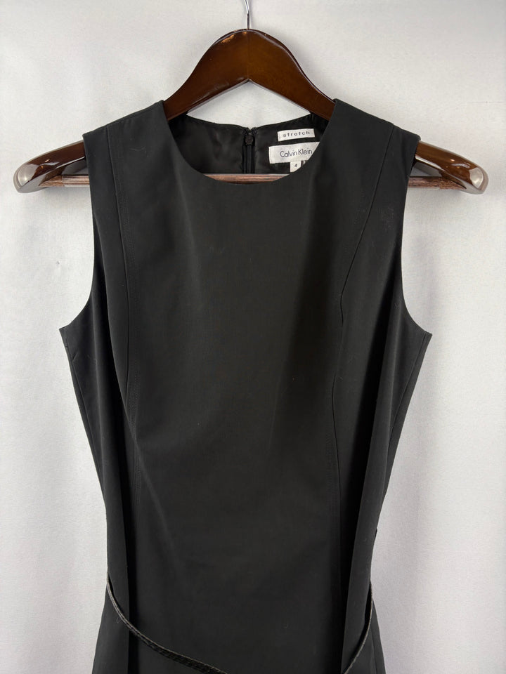 Women’s Calvin Klein Size 4 Black Pencil Dress w/ Belt