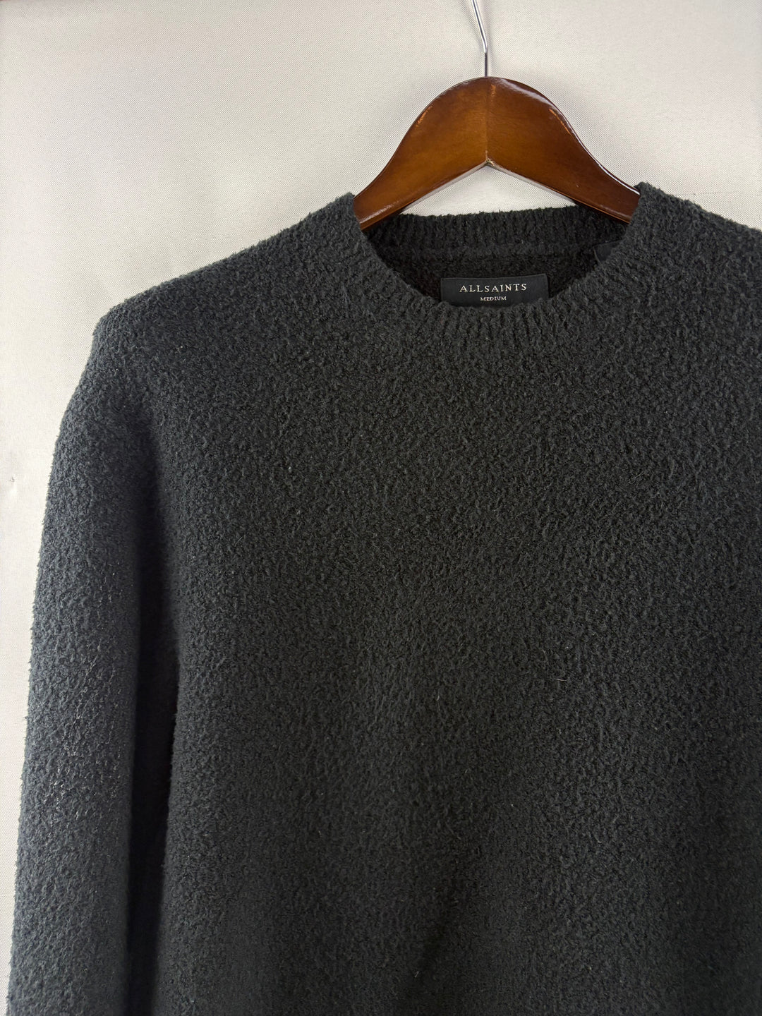 Women’s All Saints Medium Black Knit Crewneck Sweater